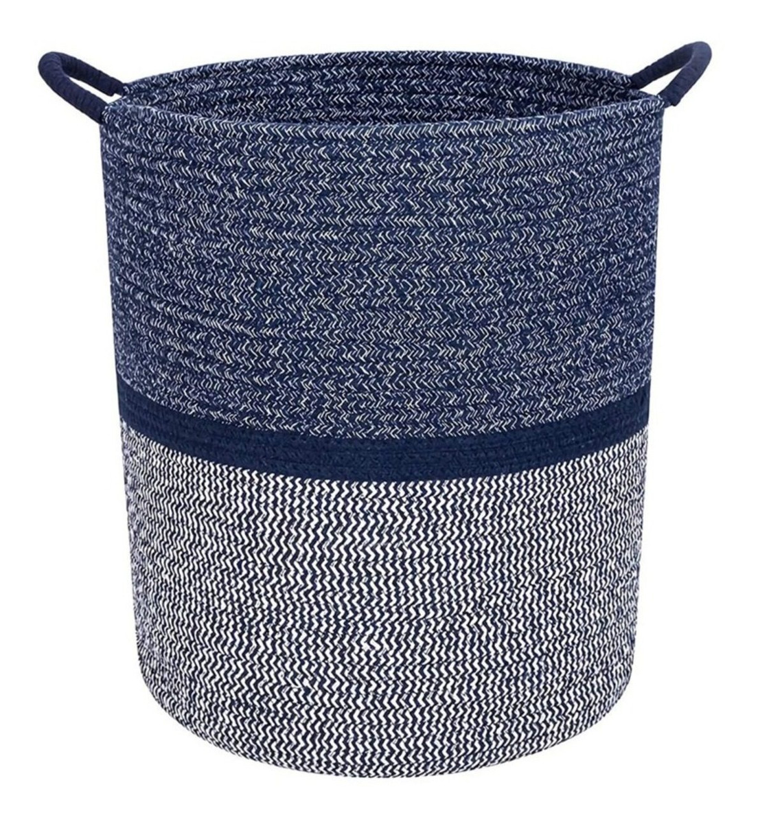 D_633450-MLU49367765587_032022-F.jpg Cesto Para Ropa Sucia Gran Capacidad Algodon Navy - 42x36 - Imagen 1