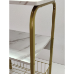 Mesa De Centro Para Estar Dormitorio Textura Mármol Grande - Imagen 2