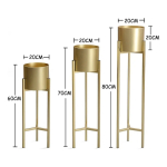 Maceta Nórdica Con Soporte Hierro Moderna Chica - Imagen 2