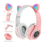 Auriculares Con Orejas Y Luces Divertidos Bluetooth - Imagen 12