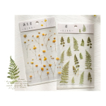 Plancha Stickers Pegotines Estilo Vintage Diseños Naturaleza - Imagen 11