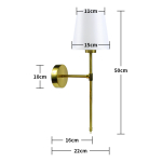 Aplique Largo Inalámbrico Con Control Estilo Nórdico - Imagen 3