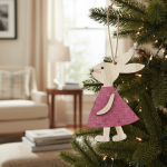 Adorno Colgante Conejo Madera Árbol Navidad Pascuas - Imagen 8