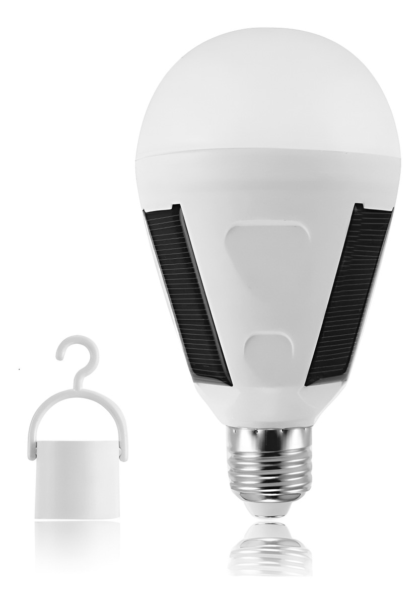 D_638881-MLU90219507367_082025-F.jpg Lampara Led Solar Bombita 12w E27 + Conector - Imagen 1
