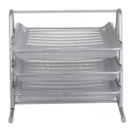 Organizador Set Escritorio De Metal Bandeja Triple Color Plateado - Imagen 4