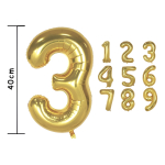 Globos Números Metalizados Dorados Decoración Cumpleaños - Imagen 11