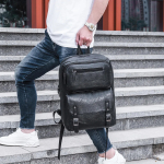 Mochila Cuero Pu Mujer Dama Retro Bolsillos Exteriores - Imagen 5