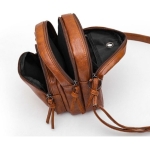 Morral Bandolera Bolso Unisex Cuero Pu Moda Hombre Mujer - Imagen 4