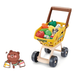 Juego Carrito De Compras Supermercado Caja Registradora Scan Color Beige - Imagen 4