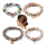 Colitas Scrunchies En Gemas Pelo Cabello Colores Multicolor - Imagen 6