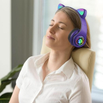 Auriculares Con Orejas Y Luces Divertidos Bluetooth - Imagen 34