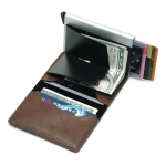 Porta Tarjetas De Metal Rfid Cuero Sintetico - Imagen 7