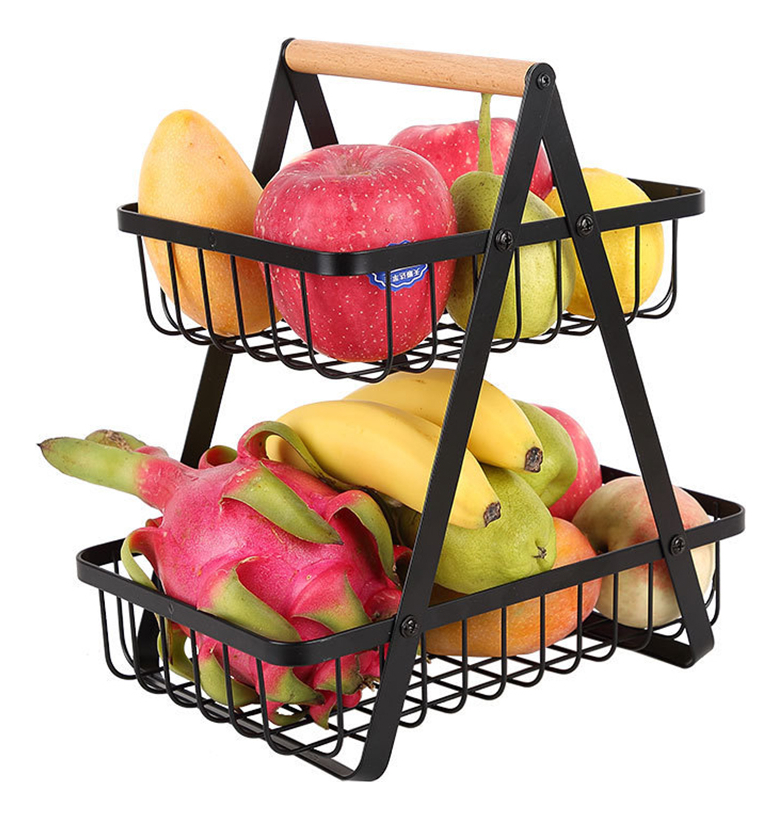 D_643344-MLU79768673397_102024-F.jpg Canasto Organizador De Frutas Y Verduras 2 Niveles Metal - Imagen 1