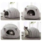 Cueva Cama Peluche Acolchada Para Gatos Perros Chica - Imagen 21