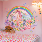 Vinilo Pared Adhesivo Unicornio Arcoiris Decoracion - Imagen 4