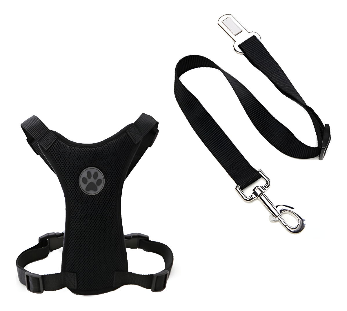 D_644280-MLU92600763841_092025-F.jpg Set De Arnés + Correa De Seguridad Para Perros En El Auto - Imagen 1