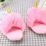 Pantuflas Unicornio Unisex Pantuflas De Animales Invierno - Imagen 3