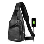 Morral Unisex Urbano Mochila De Hombro Con Usb Cuero Pu - Imagen 8