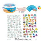 Juego De Pesca Magnetico De Madera 50 Animales Marinos - Imagen 4