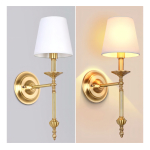 Lampara Aplique De Pared Estilo Vintage Cobre Estructura Dorado - Imagen 4