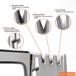 Afilador De Cuchillos Y Tijeras 4 En 1 Acero Inoxidable - Imagen 2