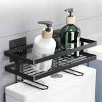 Estante Organizador De Baño Sobre Mochila Inodoro Color Negro - Imagen 2