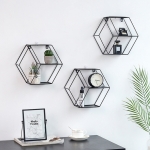Estante Hexagonal Nordico Efecto 3d Decoracion Hierro - Imagen 3
