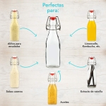 Botella De Vidrio Tapon Hermetico Para Fermentacion 500ml - Imagen 3