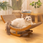 Cama Cucha De Madera Balancín Para Gatos Con Rascador - Imagen 6