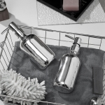 Dispensador Jabon Liquido O Cremas Para Baño Metalizado - Imagen 9