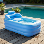 Bañera Inflable Piscina Spa Tina Portátil De Pvc + Inflador - Imagen 11