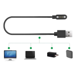 Cable Cargador Magnético Reloj Smart Watch 2 Pines Usb - Imagen 7