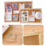 Pizarra De Corcho 60x90 Cm Para Pared Marco Madera - Imagen 6