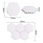 Lampara Touch Moderna Hexagonal Led Original Decoracion Hoga - Imagen 2