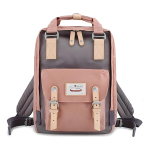 Mochila Doughnut Urbana Moda Bolsillo Laptop Calidad Color Nude & Lavanda - Imagen 2