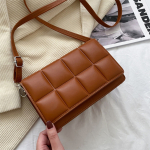 Bandolera Cartera P/ Mujer A Cuadros Capitoneada Moderna - Imagen 2