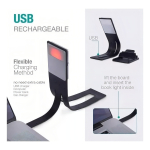 Luz Para Libro Led Clip Portátil Luz De Lectura De Libro Estructura Negro - Imagen 11