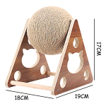 Juguete Rascador Para Gatos Bola De Hilo Sisal Facil Armado 18cm - Imagen 2