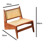 Butaca Silla De Madera Para Living Poltrona Inclinada - Imagen 7