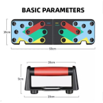 Tabla Flexiones Lagartijas Push Up Press Musculación 9 En 1 Color Azul - Imagen 2