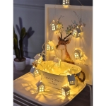 Guirnalda De Casitas Con Luz Led Madera Fina - Imagen 10