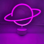 Veladora Lámapara Neon Led Con Base Para Escritorio Estante - Imagen 2