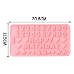Molde De Silicona Numeros + Happy Birthday Decoracion Tortas - Imagen 15