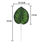 Set X10 Hojas Artificiales Flores Plantas 45x25cm - Imagen 2