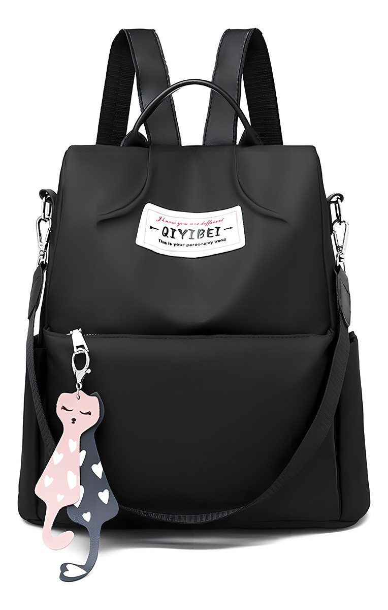 D_665870-MLA92735541500_092025-F.jpg Mochila Bolso Urbana Para Mujer Diseño Liso Antirrobo Color Negro Diseño De La Tela Lisa - Imagen 1
