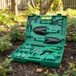 Kit Set Herramienta Jardinería X10 Piezas Estuche Pala Pinza - Imagen 2