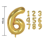 Globos Números Metalizados Dorados Decoración Cumpleaños - Imagen 20