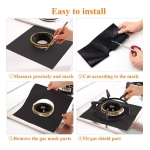 Set X4 Protectores De Hornalla Anafes Cocina Fibra Carbono - Imagen 5