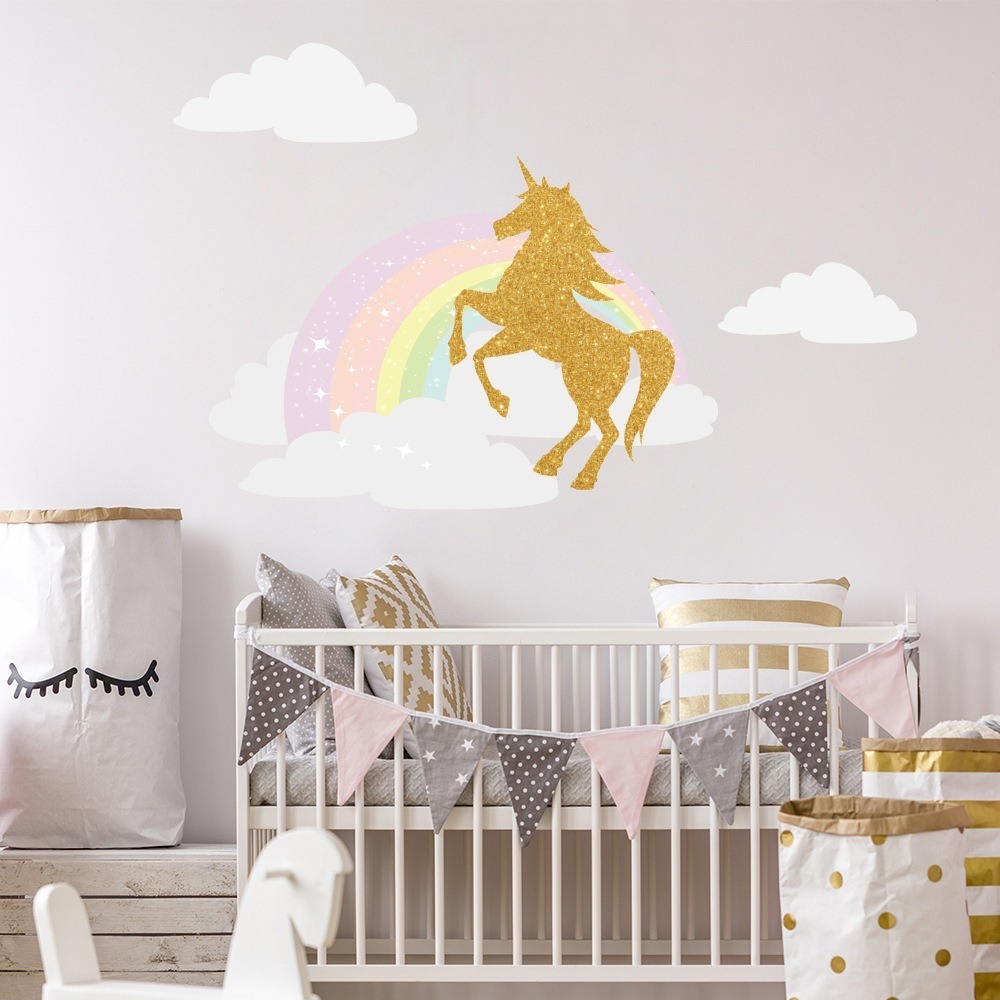 D_670548-MLU48902470699_012022-F.jpg Vinilo Decorativo De Pared Arco Unicornio Adhesivo Sticker - Imagen 1