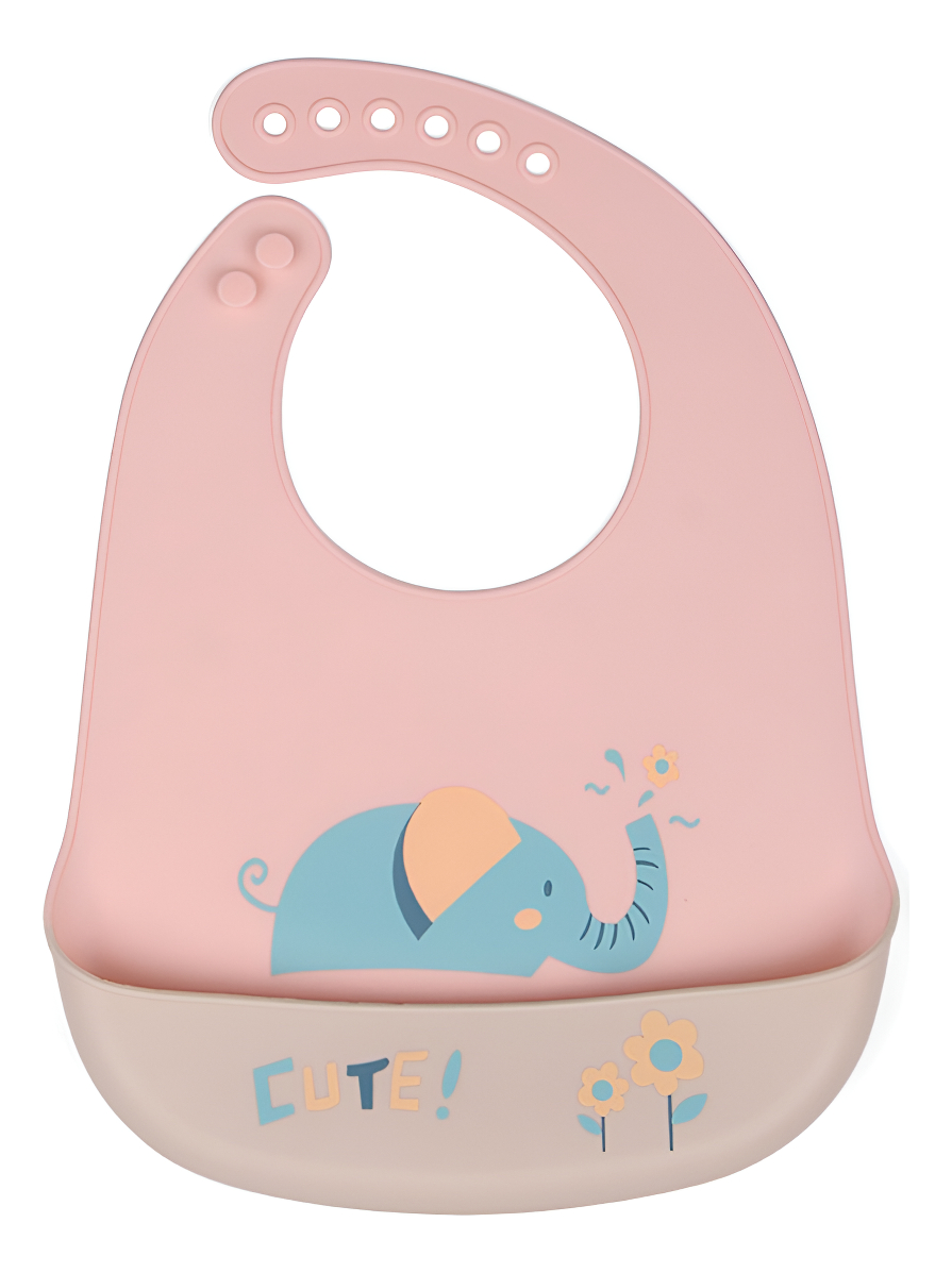D_671066-MLU93513402997_092025-F.jpg Babero Impermeable Silicona Bolsillo Contenedor Bebe Comida - Imagen 1
